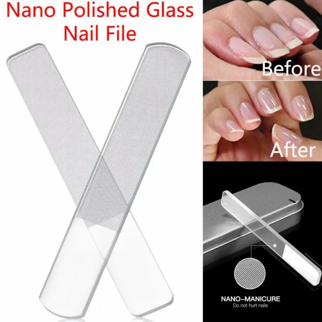 Nail Sanding Grinding Shiner Transparent Nano Polished Glass Nail File