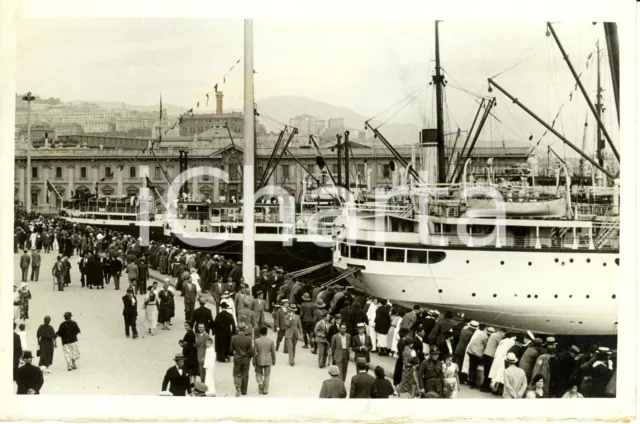 1935 GENOVA Piroscafi al porto in partenza per l'AFRICA ORIENTALE *Fotografia