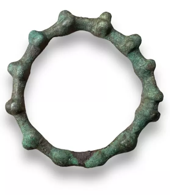 Ancient Bronze Spiked Amulet Scythian Bracelet Big Antique Artifact Roman Empire