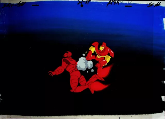 Iron Man The Animated Series Production IRON MAN  Cel & Painted Background #TT