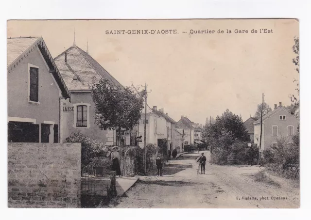 CPA 73 SAINT GENIX D'AOSTE Quartier de la Gare de l'Est circa 1900