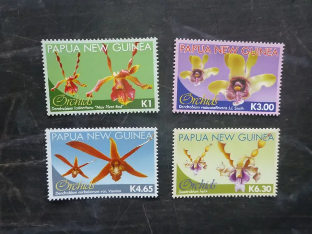 2010 Png Set 4 Orchids Mint Stamps