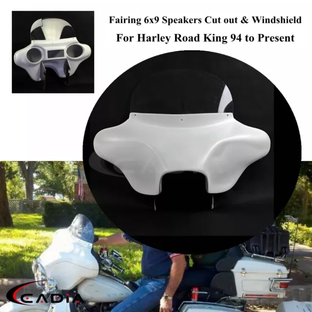 Batwing Fairing 6x9 Speakers System For '94-UP Harley Road King Custom FLHR/I/S