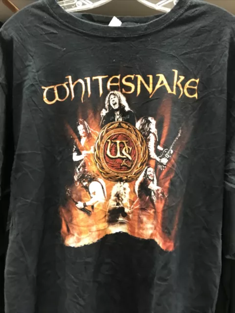 2019 Whitesnake Flesh & Blood World Tour Shirt L Concert David Coverdale Rock