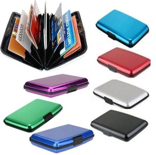 US Men Waterproof Business ID Credit Card Holder Aluminum Plastic Pocket Case