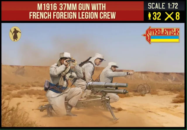 Strelets 291 1:72 M1916 37mm Gun with French Foreign Legion Crew Rif War