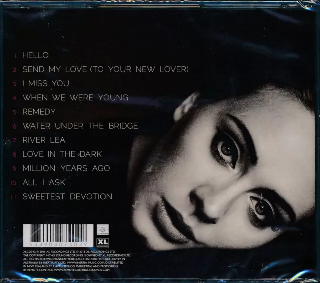 Adele 25 CD NUEVO Sweetest Devotion Hello I Miss You Remedy GANADOR DEL GRAMMY 2