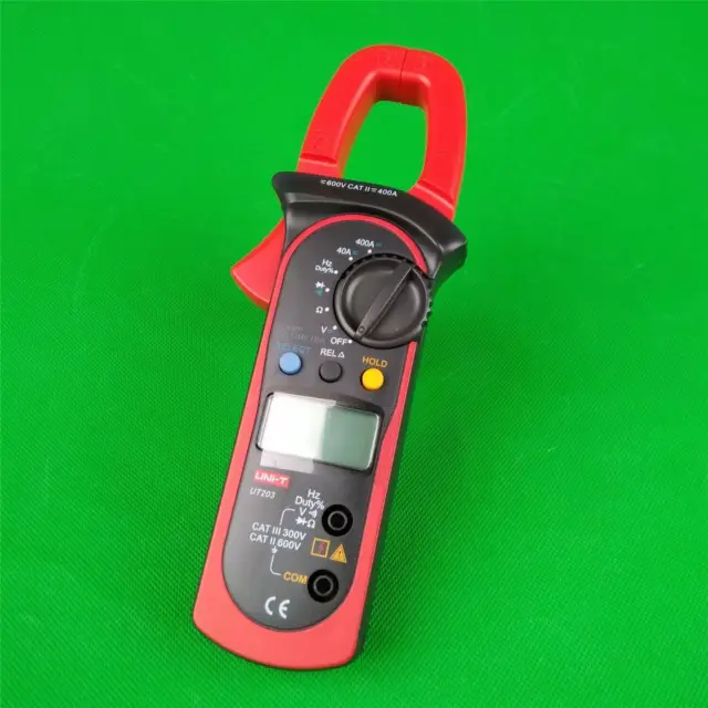 UNI-T UT203 Digital Handheld Clamp Multimeter Tester Meter DMM CE AC DC Volt Amp 2