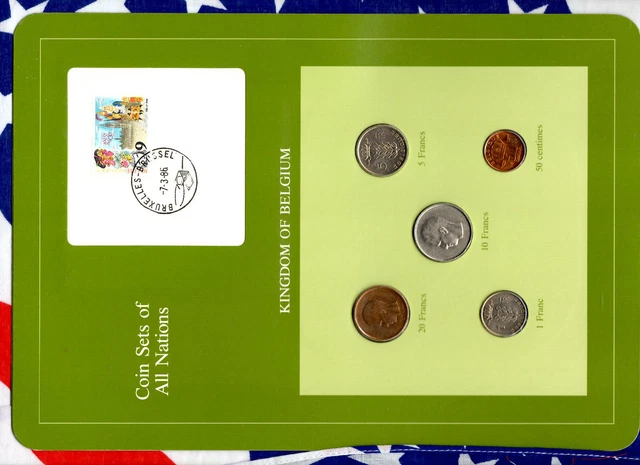 Coin Sets of All Nations Belgium 1976-1983 UNC 10 Francs 1976