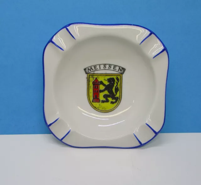 DDR Aschenbecher, Porzellan aus Kahla "Meissen Stadtwappen" 