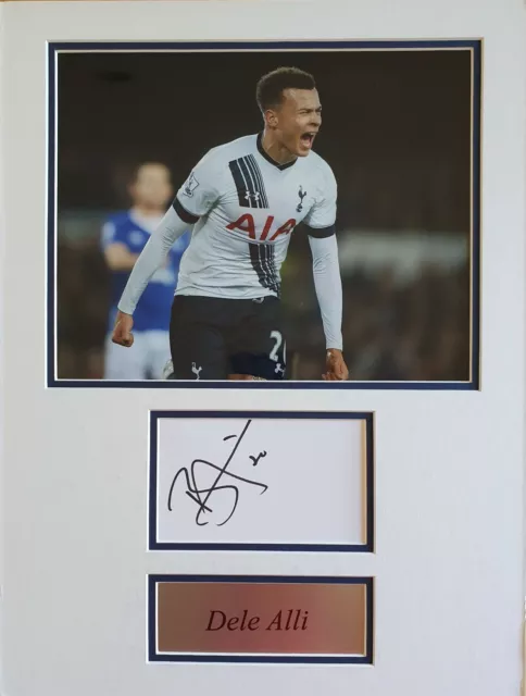 DELE ALLI Signed 16x12 Photo Display TOTTENHAM, SPURS & ENGLAND COA