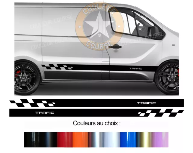 2 Bandes Bas De Caisse Pour Renault Trafic Sport Deco Fourgon Sticker Bd110-4