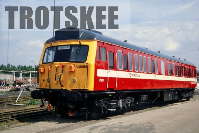 35MM COLOUR SLIDE BR British Railways EMU Class 308 308158 Doncaster ...