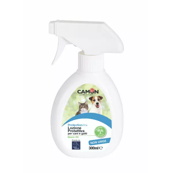 Lozione protettiva per cani e gatti- con olio di neem- 300ml- NON UNGE- camon