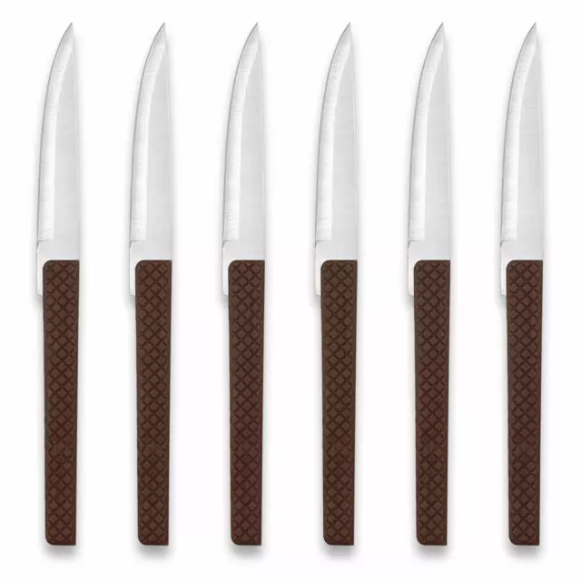 Couteaux à steak Comas Brown Willow Set of 6 couteaux à viande en acier inoxy...