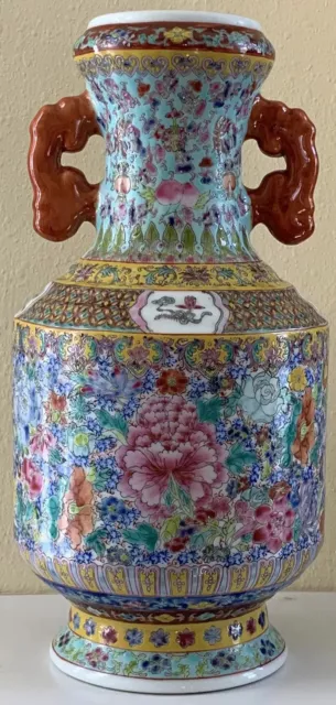 Qing Famille Rose Chinese VASE Yongzheng Qianlong Dynasty Porcelain Floral
