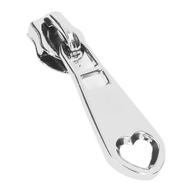 (White Nickel)Metal Zipper Sliders Highly Durable Bright Fadeless Zipper Pull