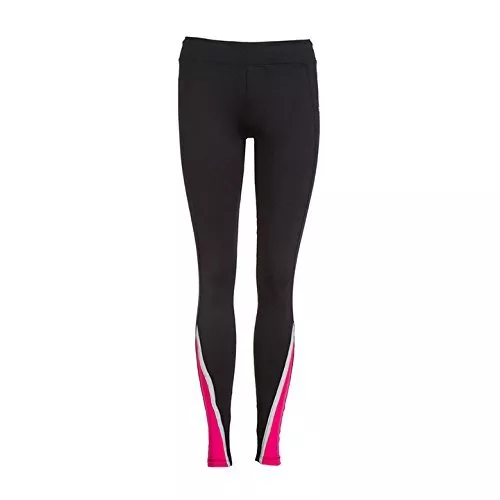 Leggings pour femmes Izas Lena Pantalon Pantalon Pantalon, Black / Fuxia, XS