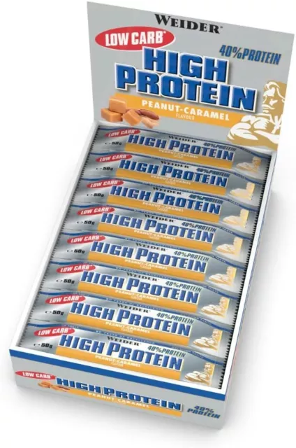 Weider Low Carb 40% 35,75€/kg Eiweiß Riegel High Protein Bar 24x50g