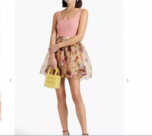 ALICE + OLIVIA Chara Mixed Media Mini Dress Size:12  $495 NWT