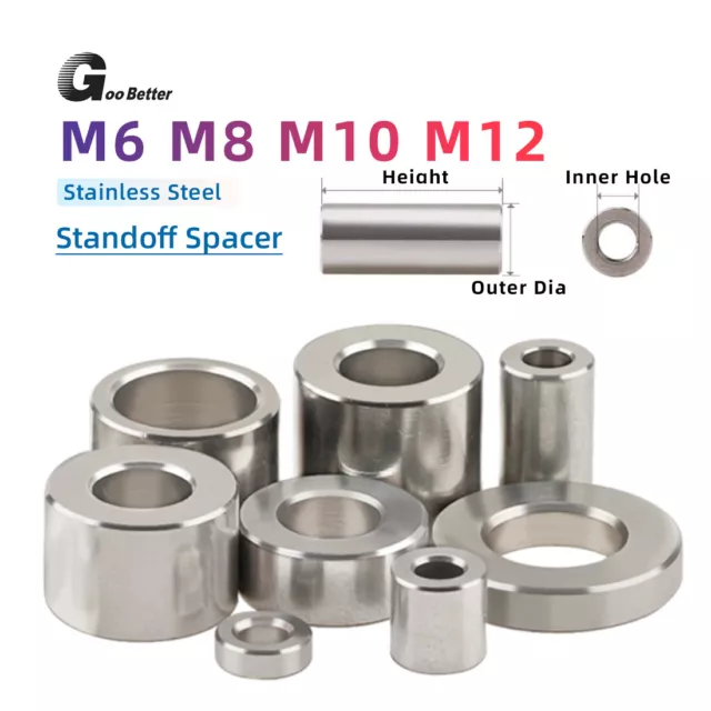 M6 M8 M10 M12 M13 Stainless Steel Spacer Standoff Collar Stand Off Spacers Bush