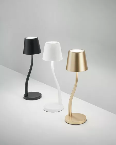 Lampada Da Tavolo Ricaricabile Touch Luce Led Calda 3000k Bar Ristoranti FABAS