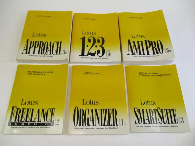 Lotus Software User Guides Books  Approach  123 AMI Pro Freelance Graphics
