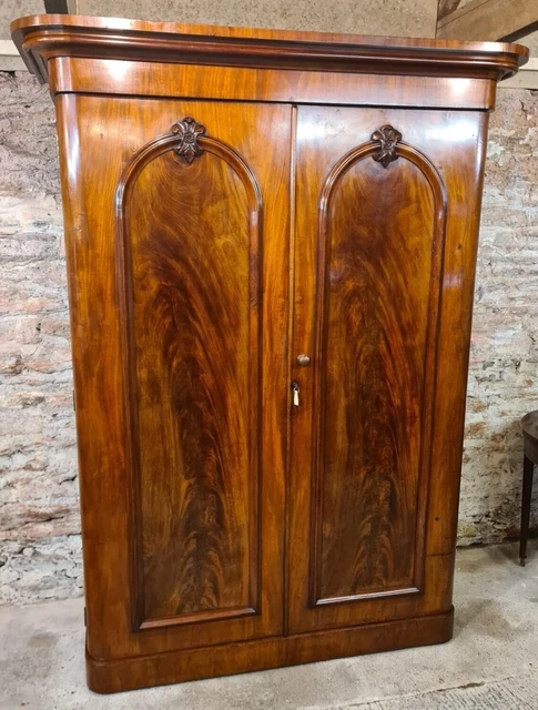 Victorian Mahogany Two Door Wardrobe