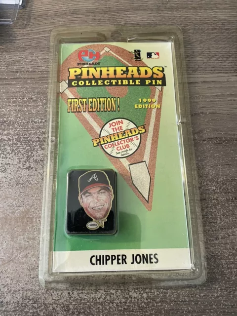 Pinheads 1999 Chipper Jones Keychain Atlanta Braves MLB 1st Edition Vintage