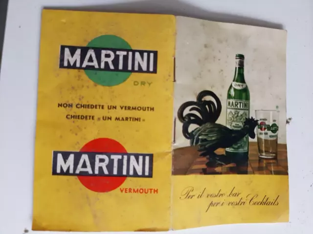 114 MARTINI Vermouth Libretto  Pubblicità Cocktail   Originale, Penso, Anni 60
