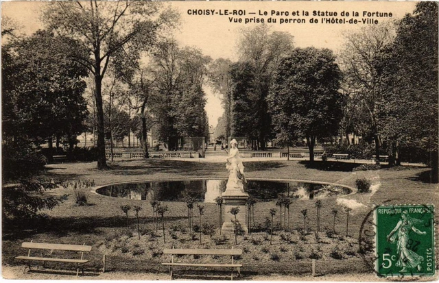 CPA AK Choisy le Roi Le Parc-Statue de la Fortune FRANCE (1282548)