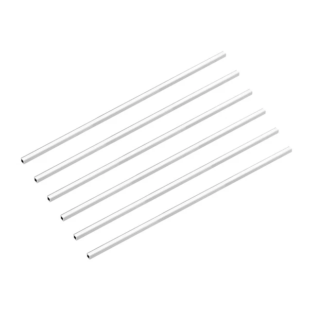 6063 Alluminio Rettilinea Tubo Quadrato 6mmx6mmx1mm 300mm Lunghezza 6pz