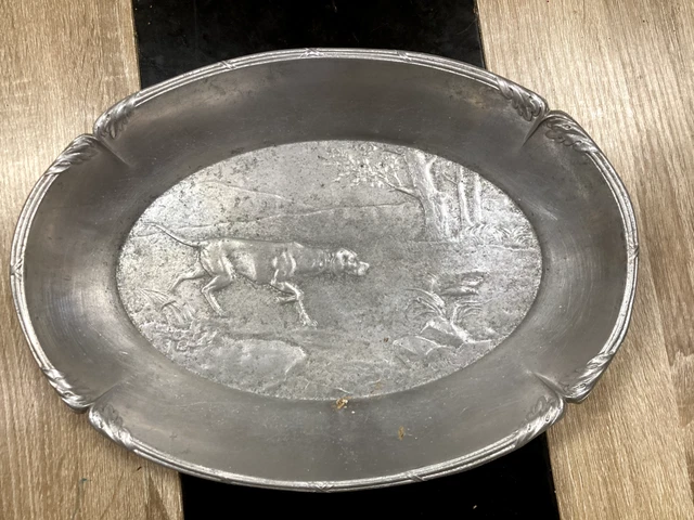 Antigua Cesta Aluminio Chasse Perro Para Apagado Vintage Kitchen Decoración