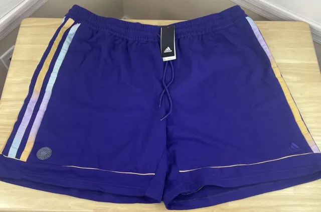 ADIDAS DONOVAN MITCHELL Purple Basketball Shorts HB6765 - Men’s Big ...