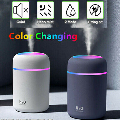 300ML Essential Oil Diffuser Ultrasonic Air LED Aromatherapy Humidifier Car Home