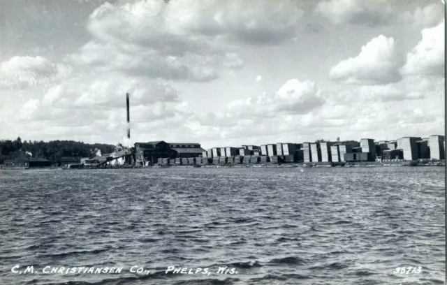 c1950's C.M. Christiansen Co., Phelps Wisconsin WI RPPC Vintage Photo Postcard