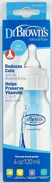 Dr. Brown's Natural Flow Baby Bottle, 4 oz BPA FREE • NEW