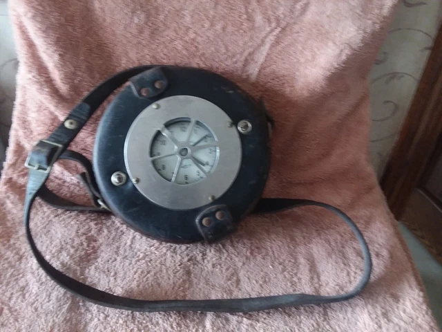 ANTIQUE LATHEM LEATHER Watchman Security Guard Patrol Clock Watch Clock ...