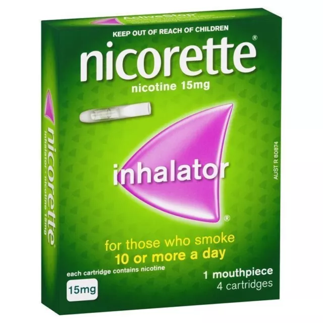 Nicorette Inhalator 1 Mouthpiece & 4 Cartridges Nicotine 15mg