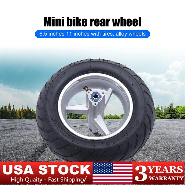 Chambre à Air 145/50-10 Pour Pocket Bike X6 X8 X15 - Tige De Soupape Incurvée, Noire