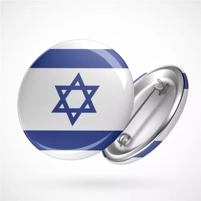 HUURAA! Button Anstecker Israel Flagge Mittlerer Osten Heilig Badge Geschenk