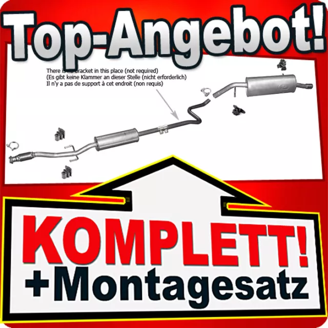 Auspuff für PEUGEOT 207 1.4 1.6 Schrägheck Kombi Cabrio Auspuffanlage