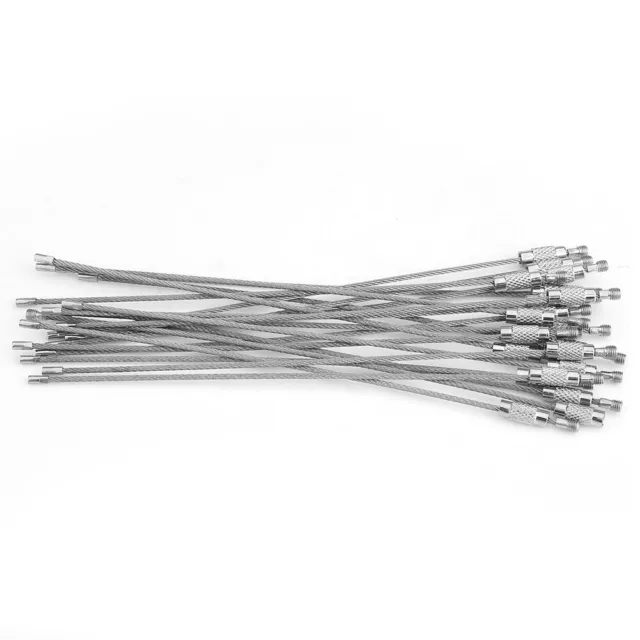 40x Anneaux Bagues pour Clés De Câble Traction Ø 5cm Porte-Clés Clé Acier Inox