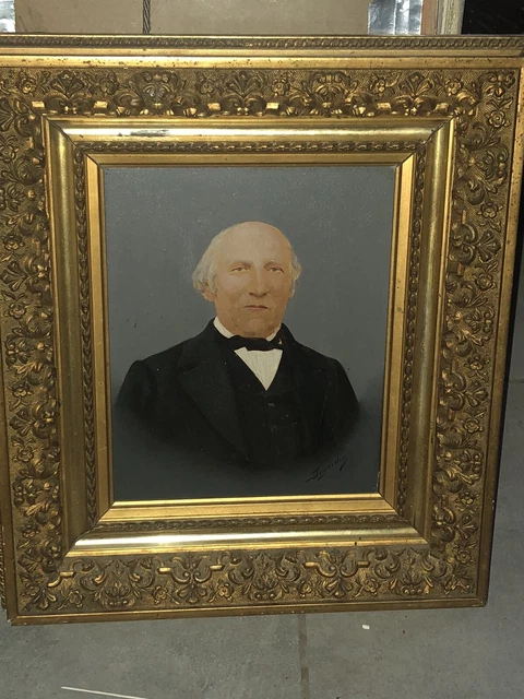 Tableau Ancien Portrait D'enfant, école Française Du XIXe Siècle - Huile Sur Toile, Encadré, 41x32 Cm