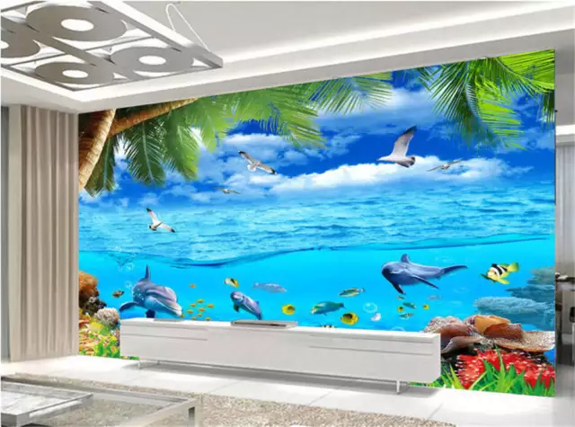 Manual Implicit Sea 3D Full Wall Mural Photo Wallpaper Printing Home Kids Decor
