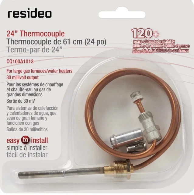 10 Resideo 24 In. 30mV Universal Thermocouple CQ100A1013 Pack of 10 Resideo