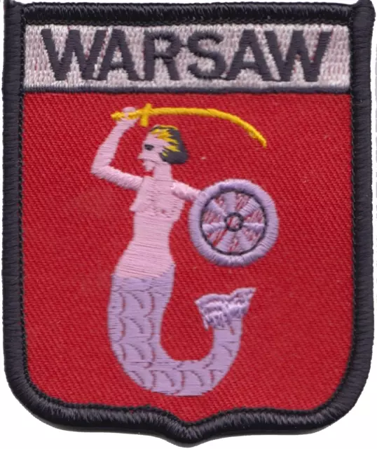 Poland Warsaw City Coat of Arms Shield Embroidered Patch