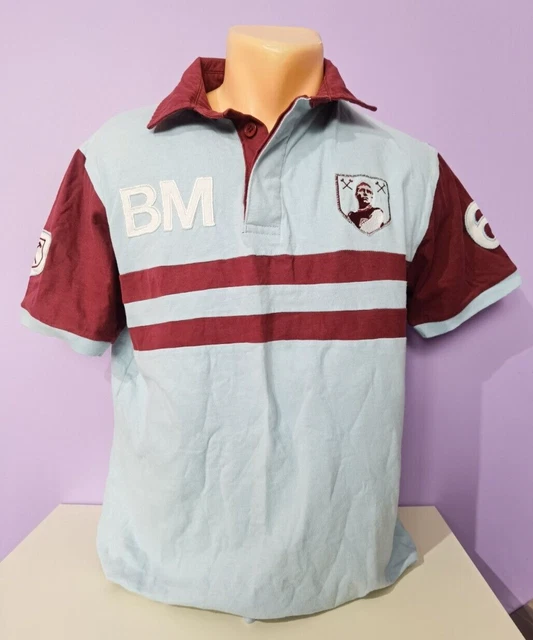 POLO BOBBY MOORE Ufficiale West Ham United Merchandise small EUR 21,89