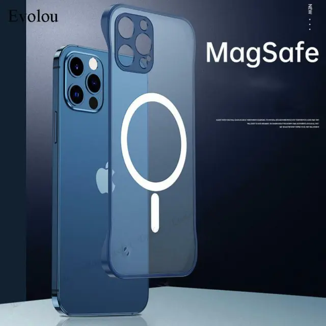 Klare Rahmenlose Ultradünne Magnetische Magsafe Handyhülle für iPhone 13 Pro Max