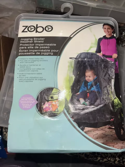 ZOBO BABY STROLLER Rain Cover CLEAR Wind Waterproof Weather Shield Universal 19.99 PicClick